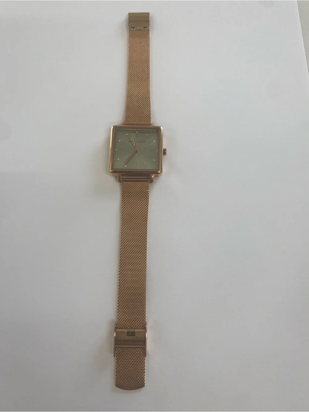 Armani Exchange  Rose Gold Mesh Strap Watch -